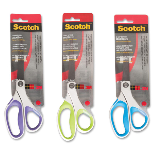 Scotch Precision Scissors - Titanium - Assorted - 1 Each - Scissors - MMM1458TMXESF