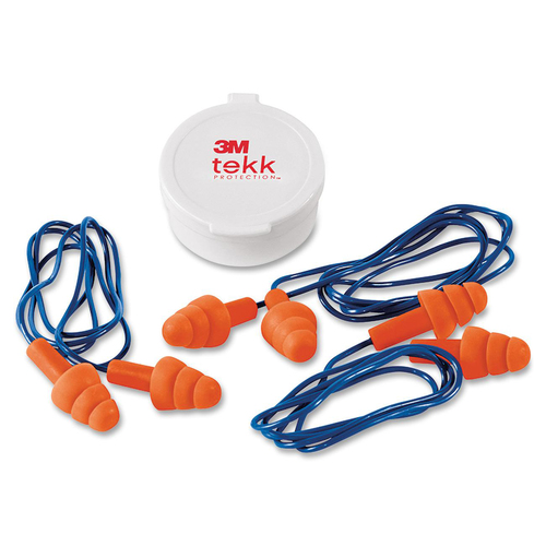 Tekk Protection Earplug - Corded, Reusable - Noise Reduction Rating Protection - 1 Pack
