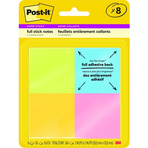 Buy Post-it Sticky note pad 2051-U 51 mm x 40 mm Ultra blue, Ultra yellow,  Ultra green, Ultra pink 400 sheet