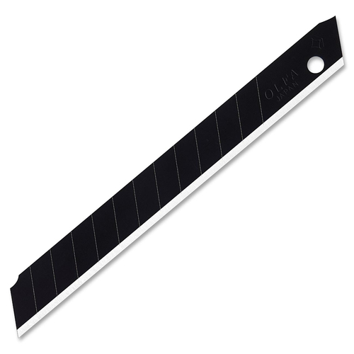 Olfa Snap-off Blade - 0.35" (9 mm) Length - Snap-off, Long Lasting, Durable - High Carbon Steel - 1 / Pack - Black - Paper Trimmer Replacement Blades/Accessories - OLFABB10B