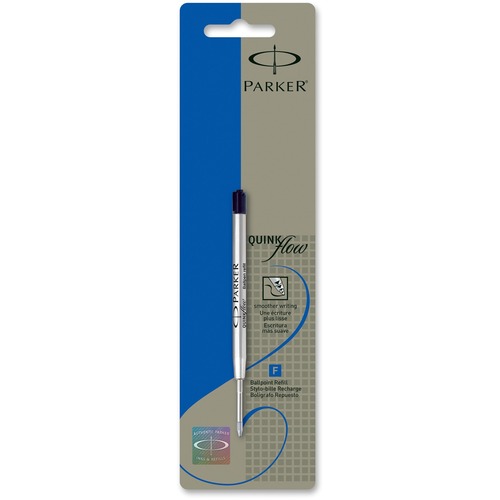 Parker Quinkflow Fine Point Ballpoint Pen Refill - Fine Point - Blue Ink - 1 Each - Pen Refills - PAR1950368