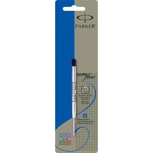 Parker Quinkflow Ballpoint Pen Refill - Medium Point - Blue Ink - 1 Each