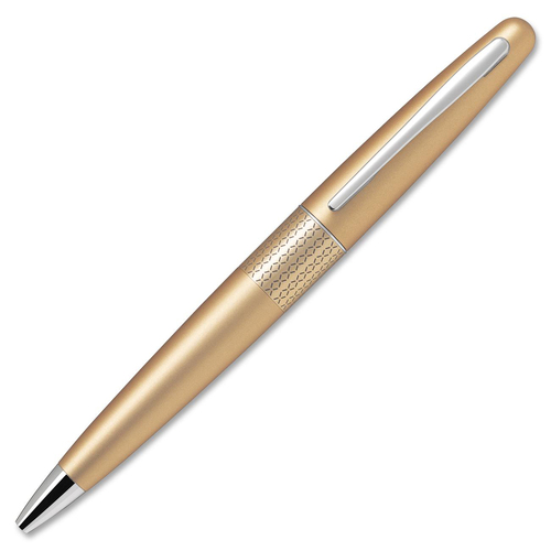 Acroball Middle Range Ball Point Pen Gold - Medium Pen Point - Refillable - Blue Oil Based Ink - Gold Barrel - 1 Each - Ballpoint Stick Pens - PILBPMR1MGDZB