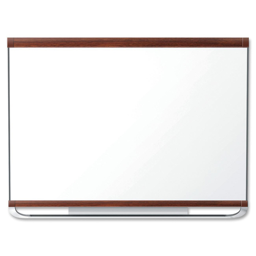 Quartet Display Board - 48" (1219.20 mm) Height x 96" (2438.40 mm) Width - Mahogany Surface - 1 Each - Display Boards - QRT20072