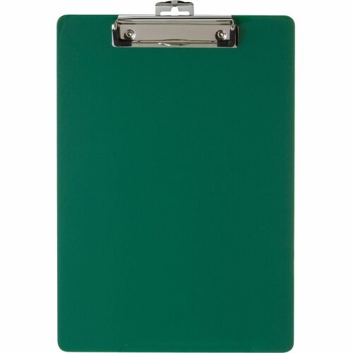 Officemate Low-profile Clip Plastic Clipboard - 8 1/2" x 11" Sheet Size - Plastic - Green - 1 Each