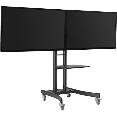 Atdec Dual Conference Cart - TELEHOOK range dual display mobile TV cart. Supports two displays weighing up to 110lbs each with a VESA mounting hole width of up to 900mm.