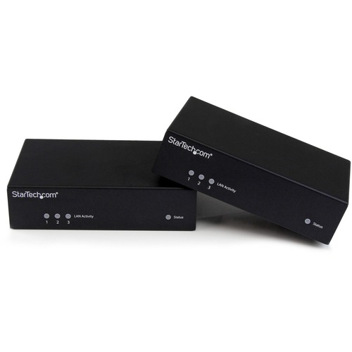 StarTech.com HDMI over CAT5 HDBaseT Extender - Power over Cable - IR - RS232 - 10/100 Ethernet - Ultra HD 4K - 330 ft (100m) - Extend an HDMI signal by up to 330ft (100m) over CAT5 / CAT6 cable, with 10/100 network, infrared, serial control, and Power ove