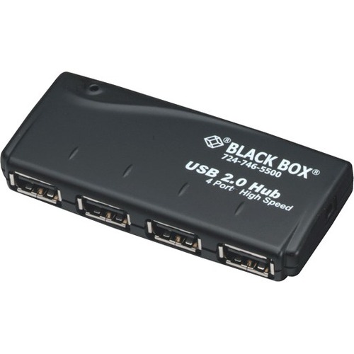 Black Box USB 2.0 Hub, 4-Port - New - USB 2.0 - External - 4 USB Port(s) - 4 USB 2.0 Port(s) - PC, Mac - TAA Compliant