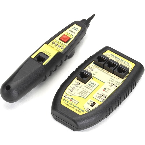 Black Box TVR 10/100/1000 Tester - Twisted Pair Cable Testing, PoE Testing - 4 - Twisted Pair - Gigabit Ethernet - 2Number of Batteries Supported - Battery Included - TAA Compliant