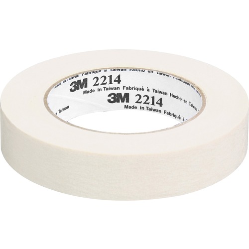 3M™ Paper Masking Tape, 1 1/2" x 60 Yds, Tan - 1.42" Width x 60 yd Length - 3" Core - Crepe Paper Backing - Pressure Sensitive, Easy Tear, Residue-free - 24 Roll - Tan