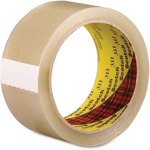 Scotch 311 Box Sealing Tape - 109.30 yd Length x 1.88" Width x 2 mil Thickness - 3" Core - Tan, Transparent - Synthetic Rubber Resin - Acrylic Backing - For Sealing - 36 / Carton