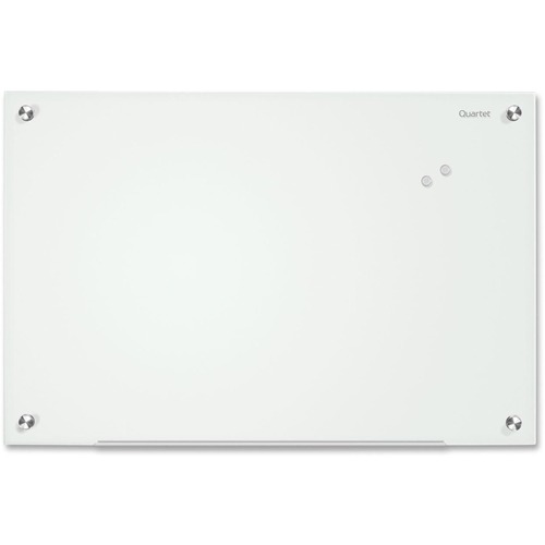 Quartet Infinity Magnetic Glass Dry-Erase Board, White, 2' x 1.5' - 18" (457.20 mm) Height x 24" (609.60 mm) Width - White Glass Surface - Shatter Proof, Ghost Resistant, Stain Resistant, Non-porous, Magnetic - 1 Each - Magnetic Boards - QRT20113