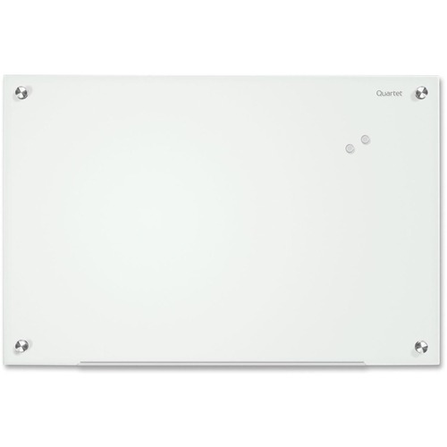 Quartet Infinity Magnetic Glass Dry-Erase Board, White, 3' x 2' - 24" (609.60 mm) Height x 36" (914.40 mm) Width - White Glass Surface - Shatter Proof, Ghost Resistant, Stain Resistant, Non-porous, Magnetic - 1 Each - Magnetic Boards - QRT20114