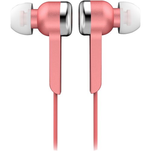 IQ Sound Digital Stereo Earphones - Stereo - Wired - Earbud - Binaural - In-ear - 4 ft Cable - Pink