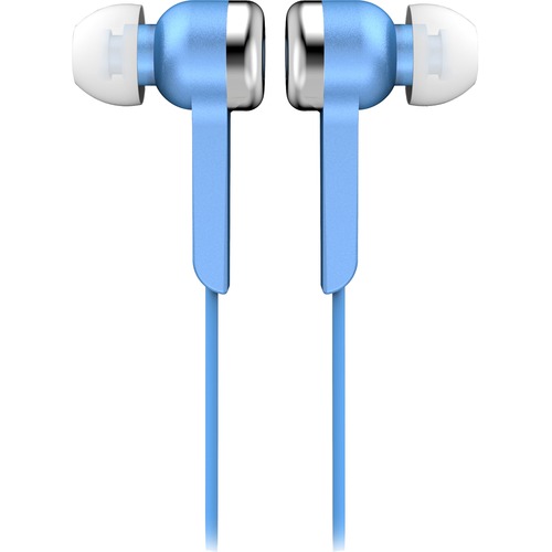 IQ Sound Digital Stereo Earphones - Stereo - Blue - Wired - Earbud - Binaural - In-ear - 4 ft Cable