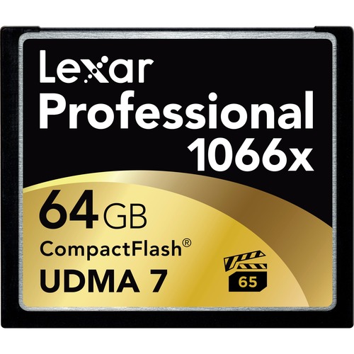 Lexar Professional 64 GB CompactFlash - 2 Pack - 160 MB/s Read - 65 MB/s Write - 1066x Memory Speed - Lifetime Warranty