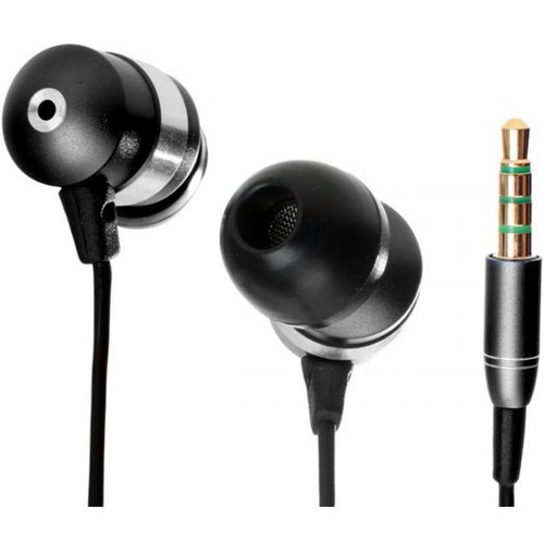 GOgroove AudiOHM HF Earphones Headphones W/ Hands-Free Microphone - Black - Stereo - Mini-phone (3.5mm) - Wired - 32 Ohm - 20 Hz - 20 kHz - Earbud - Binaural - In-ear - 4 ft Cable - Black