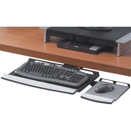 Office Suites™ Keyboard Tray - 2" Height x 30.3" Width x 13.9" Depth - Black - Steel - 1