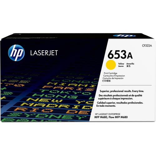 HP 653A (CF322A) Original Standard Yield Laser Toner Cartridge - Single Pack - Yellow - 1 Each - 16500 Pages