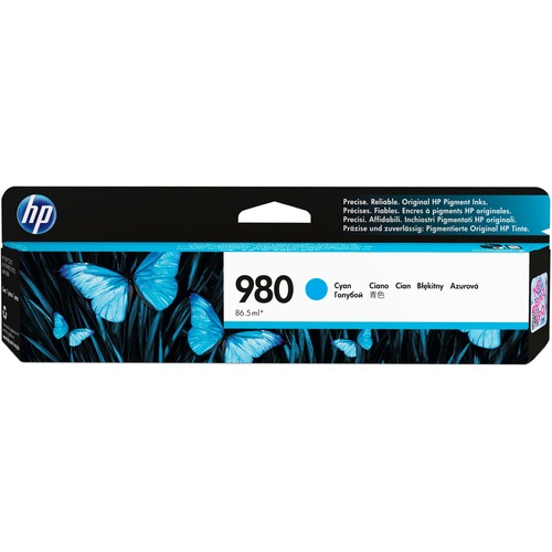 HP 980 (D8J07A) Original Inkjet Ink Cartridge - Single Pack - Cyan - 1 Each - 6600 Pages