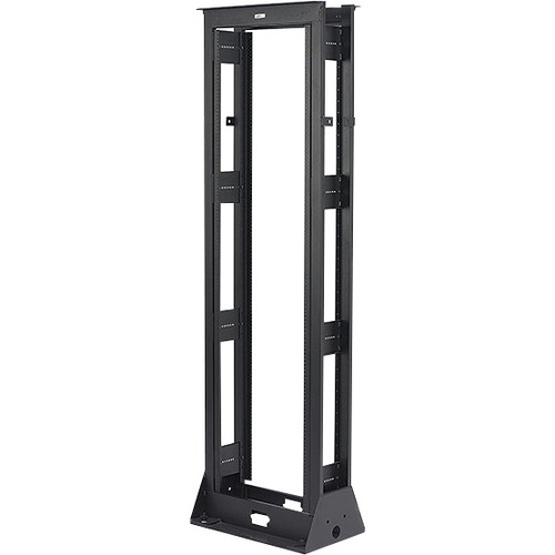 Eaton Two Post Seismic Relay Rack - 45U Rack Height x 18.30" Rack Width - Black - Steel - 900 lb Maximum Weight Capacity