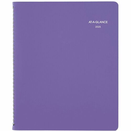 At-A-Glance Beautiful Day Appointment Book - Julian Dates - Weekly, Monthly - 13 Month - January 2025 - January 2026 - 7:00 AM to 8:00 PM - Hourly - 1 Week, 1 Month Double Page Layout - 8 1/2" x 11" Sheet Size - Wire Bound - Multi - Purple Cover - 11.1" H