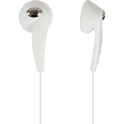 Koss KE10 JAMS Earbuds - Stereo - Wired - 32 Ohm - 40 Hz to 20 kHz - Earbud - Binaural - In-ear - 4 ft Cable - White