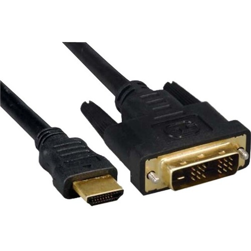Unirise HDMI Male to DVI-D 12+1 M-M Cable - 3 ft DVI/HDMI A/V Cable for Audio Device, Video Device - First End: 1 x HDMI Digital Audio/Video - Second End: 1 x 13-pin DVI Digital Video - Supports up to 4096 x 2160 - Black