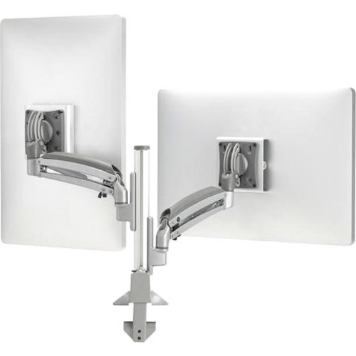 Chief KONTOUR K1C210S Desk Mount for Flat Panel Display - Silver - Height Adjustable - 10" to 30" Screen Support - 21.83 lb Load Capacity - 75 x 75, 100 x 100 - VESA Mount Compatible
