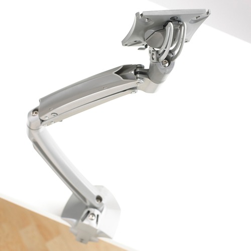 Chief Kontour Single Desk Arm Mount - For Displays 10-38" - Silver - Height Adjustable - 1 Display(s) Supported - 10" to 30" Screen Support - 25 lb Load Capacity - 1 Each