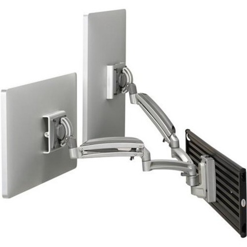 Chief KONTOUR K1S220S Wall Mount for Flat Panel Display - Silver - Height Adjustable - 10" to 30" Screen Support - 49.82 lb Load Capacity - 75 x 75, 100 x 100 - VESA Mount Compatible