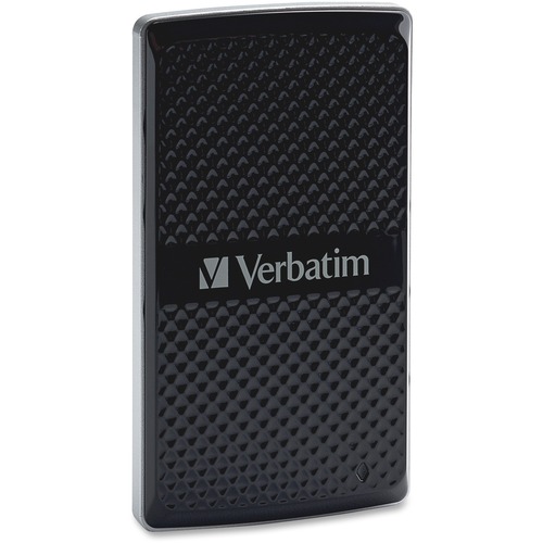 Verbatim 256GB Vx450 External SSD, USB 3.0 with mSATA Interface - Black - USB 3.0 - mini-SATA - 450 MBps Maximum Read Transfer Rate - 350 MBps Maximum Write Transfer Rate - Portable - Black - 1 Pack - Hard Drives - VER47681