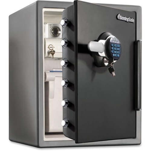Fire-Safe XX Large Digital Lock Fire Safe - 58.50 L - Combination, Dual Key, Mechanical Dial, Programmable, Electronic Lock - Water Resistant, Fire Resistant, Pry Resistant, Impact Resistant, Explosive Resistant - Internal Size 19.6" x 14.8" x 11.9" - Ove - Safes - SENSFW205GRC