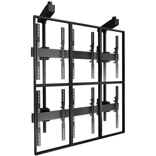 Chief Fusion 3x2 Portrait Adjustable Ceiling TV Mount Video Wall - For Flat Panel TVs up to 55 Inch - Black