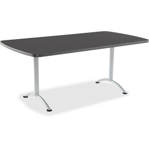 Iceberg Arc Fixed Height Table 36X72 Rectangular, Graphite - Rectangle Top - 72" Table Top Length x 36" Table Top Width - Assembly Required - Graphite - 1 Each