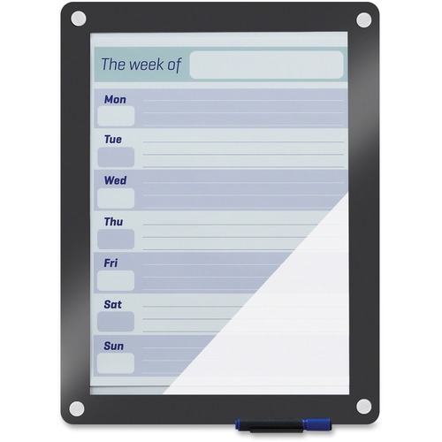 Iceberg Custom Print Glass Dry Erase Board - Glass Surface - White Back - Gray Frame - 1 Each - Dry-Erase Boards - ICE31131