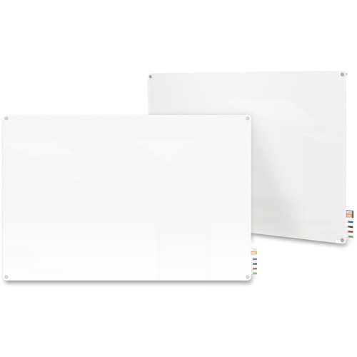 Ghent Harmony Dry Erase Board - 72" (6 ft) Width x 48" (4 ft) Height - Glass Surface - White Back - Rectangle - Magnetic - Radius Corner - 1 Each
