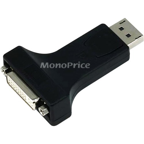 Monoprice DP (DisplayPort) Male to DVI-D Female Adapter (Single-Link) - 1 x DisplayPort Digital Audio/Video Male - 1 x DVI-D (Single-Link) Digital Video Female