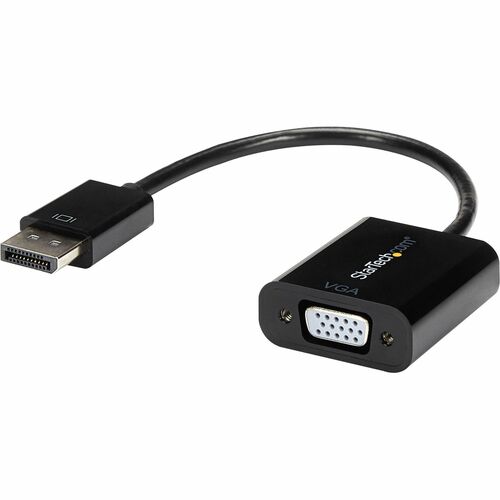 StarTech.com DisplayPort to VGA Adapter, Active DP to VGA Converter, 1080p Video, DP to VGA Adapter Dongle (Digital to Analog), DP 1.2 - Active DisplayPort to VGA adapter connects VGA monitor 2048x1280/1920x1200/1080p 60Hz; DP 1.2 HBR2; EDID/DDC - DP to V - AV Cables - STCDP2VGA3