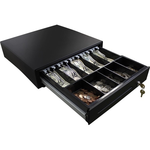 Adesso 16" POS Cash Drawer With Removable Cash Tray - 5 Bill - 8 Coin - 1 Media Slot - 3 Lock PositionSerial Port, - Steel - 3.90" (99.06 mm) Height x 16" (406.40 mm) Width x 16" (406.40 mm) Depth