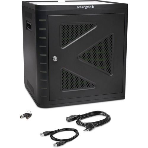 Kensington Charge & Sync Cabinet, Universal Tablet - Tabletop - Black