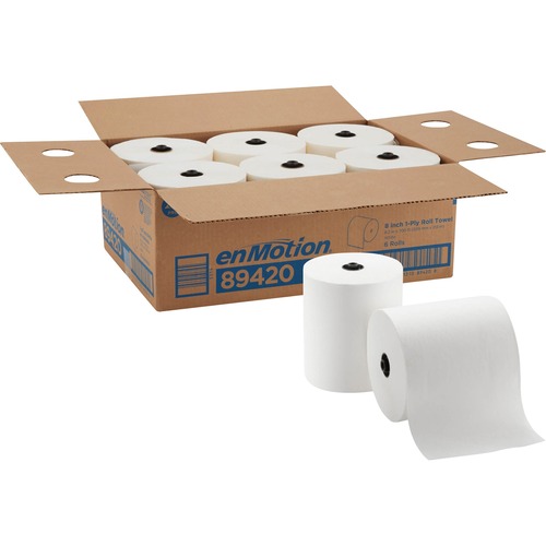 enMotion 8" Paper Towel Rolls by GP Pro - 8.20" x 700 ft - White - Paper - For Washroom - 6 / Carton