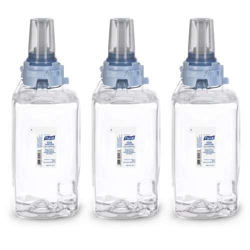 PURELL® Hand Sanitizer Foam Refill - Fragrance-free Scent - 40.6 fl oz (1200 mL) - Kill Germs - Hand - Clear - Dye-free, Fragrance-free - 3 / Carton