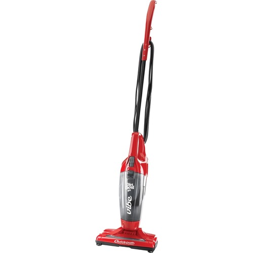 Dirt Devil Vibe 3-in-1 Corded Bagless Stick Vacuum - 240 W Motor - Bagless - 10" Cleaning Width - 15 ft Cable Length - AC Supply - 2 A - Red