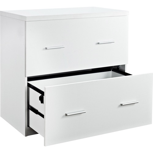 Altra Furniture Princeton Lateral File for Home Office, White Finish - 2-Drawer - 29.8" x 18"29.3" - 2 x File Drawer(s) - Material: Engineered Wood, Paper, Particleboard - Finish: White - For File, Document, Home Office