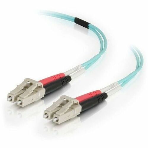 C2G 98.4ft (30m) LC-LC 50/125 OM4 Duplex Multimode PVC Fiber Optic Cable - Aqua