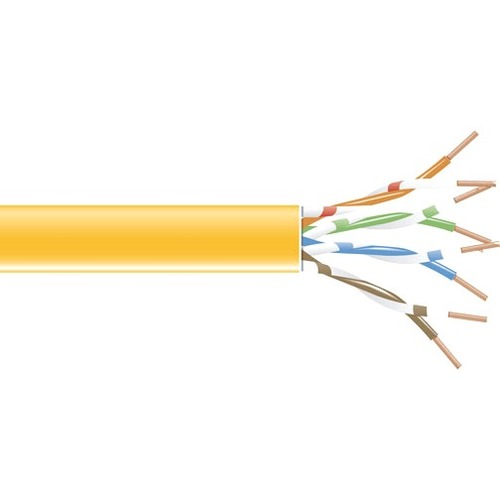 Black Box GigaTrue Cat.6 UTP Network Cable - 1000 ft Category 6 Network Cable for Patch Panel, Wallplate, Network Device - First End: Bare Wire - Second End: Bare Wire - 1 Gbit/s - CM - 24 AWG - Orange