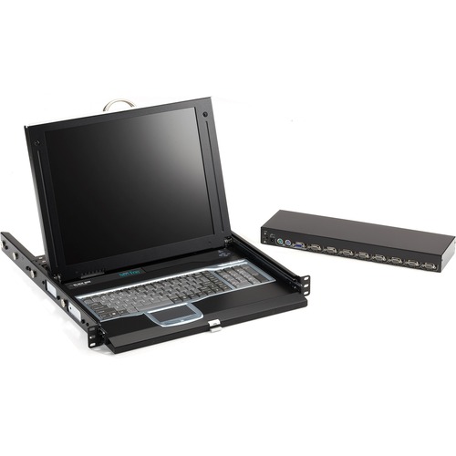 Black Box ServTray KVT417A Rack Mount LCD - 8 Computer(s) - 17" LCD - 1280 x 1024PS/2 PortUSBVGA - Keyboard - 1U High - TAA Compliant