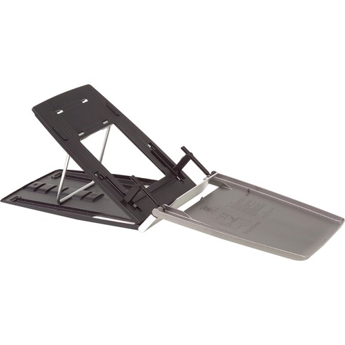 Bakker Elkhuizen Ergo-Q 330 Portable Notebook Stand - Up to 17" Screen Support - 0.51" (13 mm) Height x 8.98" (228 mm) Width x 12.20" (310 mm) Depth - Desktop - ABS Plastic, Rubber - Anthracite
