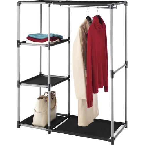 Whitmor 6170-4297 Garment Rack - 4 Compartment(s) - 50" Height x 39.1" Width19" Length - Durable - Resin, Fabric, Metal